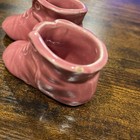 McCoy Art Pottery Baby Shoe Booties Planters Pink - Set of 2 Vintage — photo 7