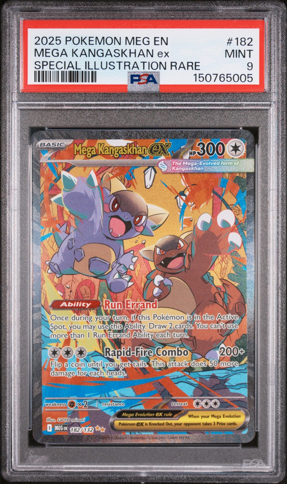 2025 POKEMON MEG EN-MEGA EVOLUTION #182 MEGA KANGASKHAN EX PSA 9