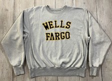 Vintage Wells Fargo Champion Reverse Weave Crewneck Sweatshirt Size XL