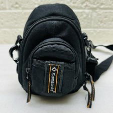 Samsonite Journey Small Camera 3-Pouch B331 Black Photo Carry Bag w/ Strap VG