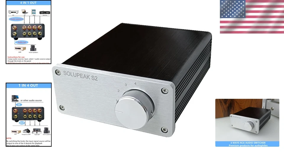 High-Quality 4 Input 1 Output Selector Box - Image 2 of 4