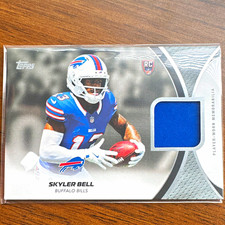 Topps 2026 Flagship Football Skyler Bell Bills Rookie Player Worn Relic #RMC-SB