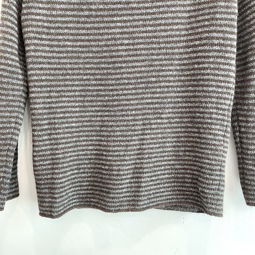 Massimo Alba Women's S Striped Button Front 100% Yak Cardigan Sweater Brown Gray - Picture 12 of 12