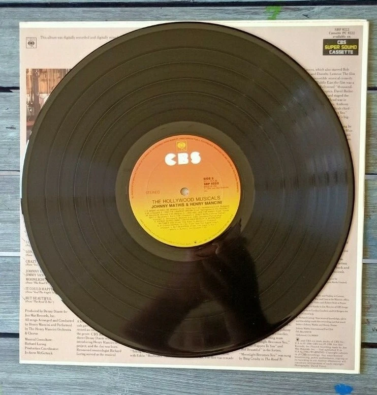 Johnny Mathis & Henry Mancini The Hollywood Musicals. Vintage Vinyl LP. 1986 - Image 4 of 4