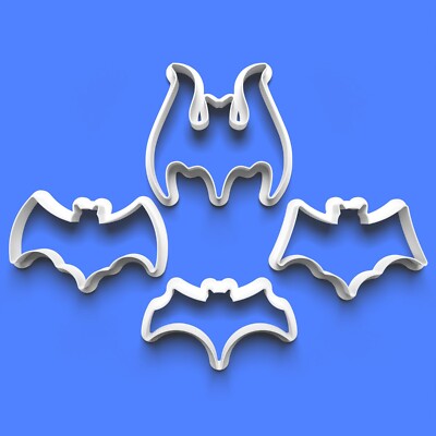 Ausstecher & Fondant Stempel Halloween Fledermäuse 4er Set Präger Backen Keks