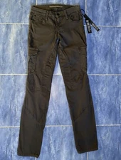 New Joe's Jeans Charcoal Gray Off Black Steel Cargo Pockets Skinny Jeans 25 