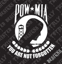 Pow Mia Car Truck Vinyl Decal Sticker Patriotic Usa Military Motorcycle Ranger