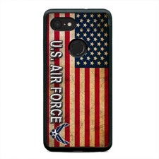 Air Force Military Distressed USA Flag US Cover For Google Pixel 3 3XL 2XL