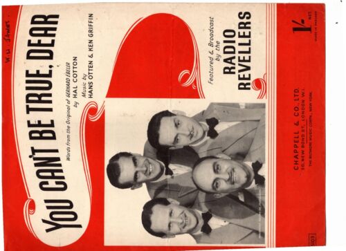 You can't be True Dear by Hal Cotton sheet music