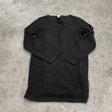 J.Jill Sweater Mini Dress Womens Petite XS Black Long Sleeve Round Neck Classic