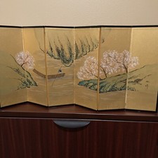 Japanese Six Panel Silk Screen
