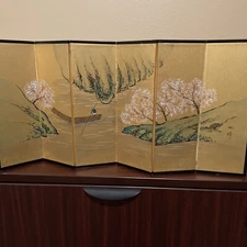 Japanese Six Panel Silk Screen