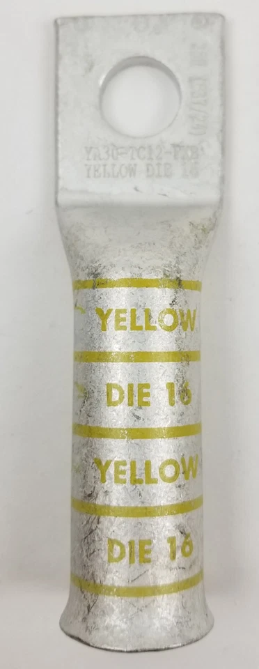 25 BURNDY YA30TC12FXB Conector de compresión de cobre de 1 orificio recto 250KCMIL Foto 4 de 4