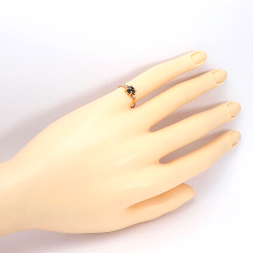 Catbird 14K Rotgold schwarzer Diamant Odile der Schwan Verlobungsring zertifiziert - Bild 10 von 10