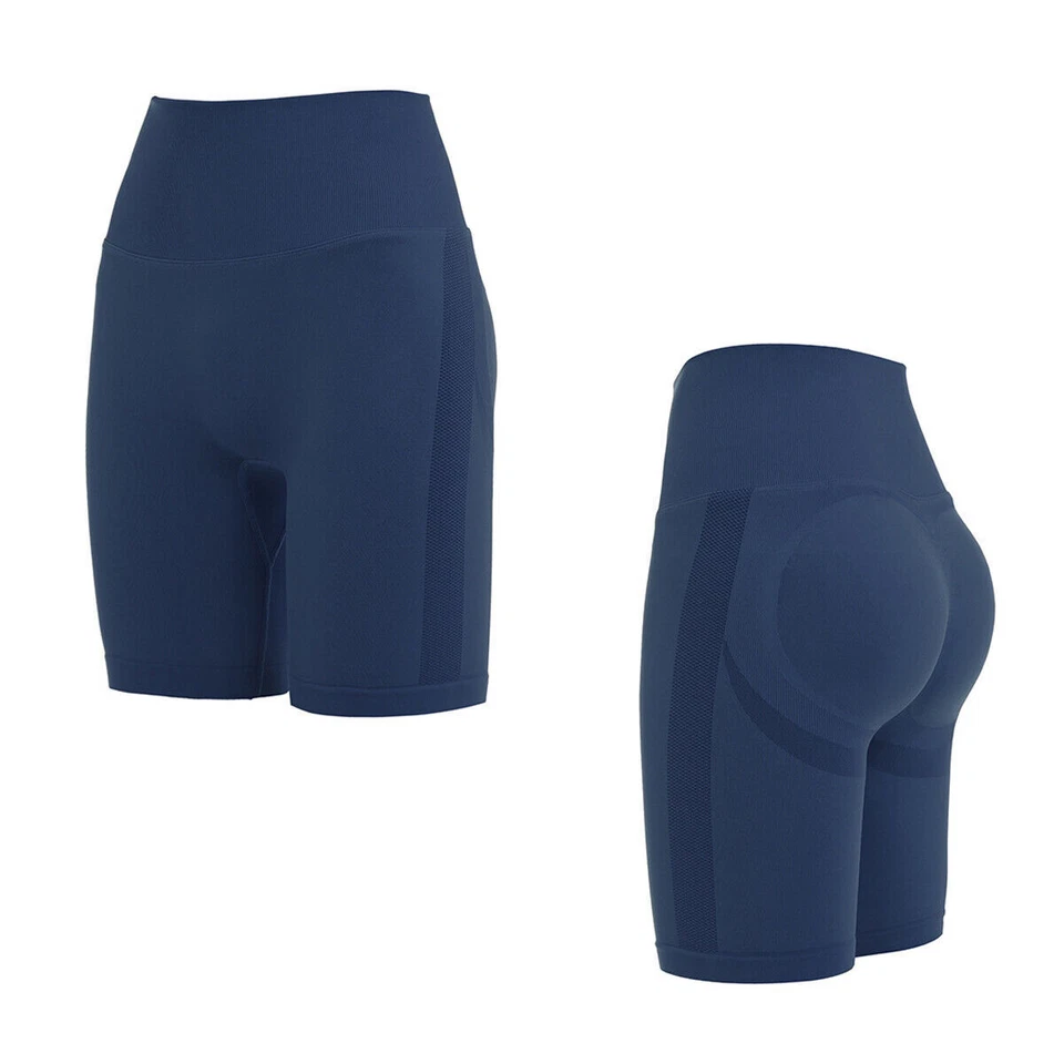 Pantalones Cortos de Yoga para Mujer Cintura Alta Control Abdomen Adelgazante Botín Levantamiento de Glúteos Leggings Foto 4 de 4