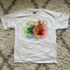 Vintage Y2K Walt Disney World Disneyland Mickey Mouse Goofy Duck T Shirt XL
