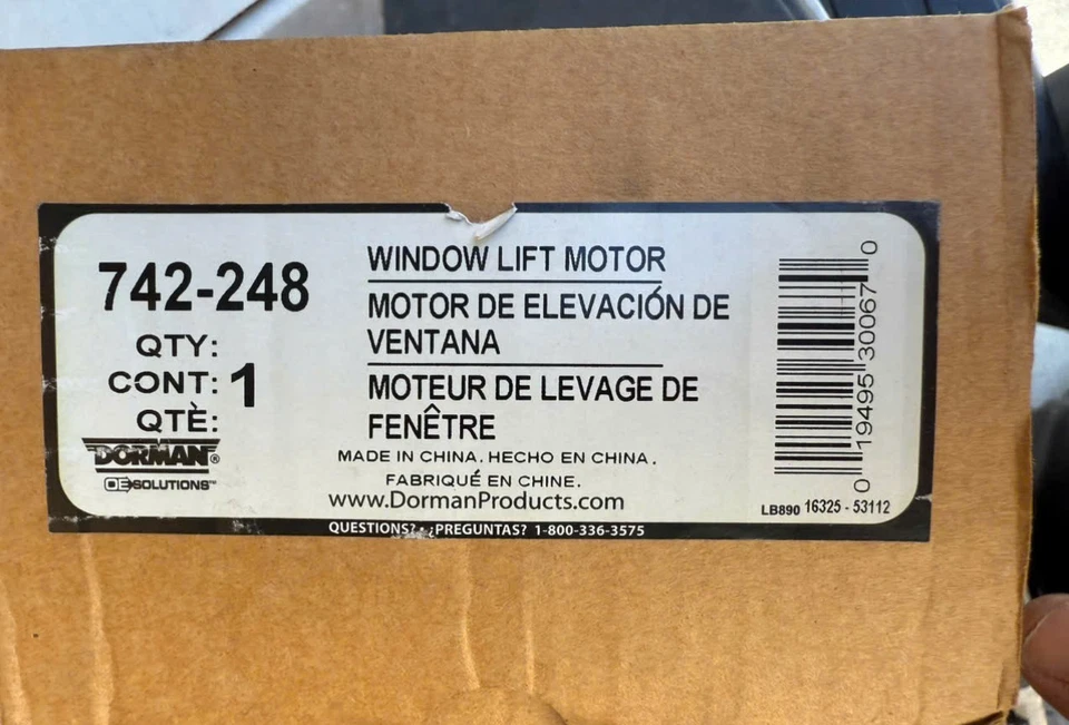 Motor de ventana eléctrica Dorman 742-248 para Ford Mustang 84-93 Foto 2 de 2