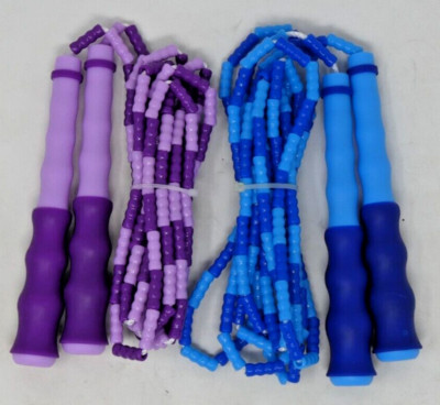 SuperTrip Jump Rope Kids-Soft Beaded Tangle-Free Segmented 9'' Long
