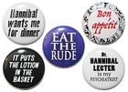 1" (25mm) 'Hannibal' TV SHOW / MOVIE Button Badge Pins - High Quality