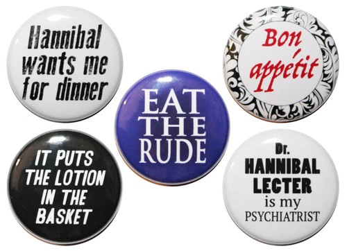 1" (25mm) 'Hannibal' TV SHOW / MOVIE Button Badge Pins - High Quality - Picture 1 of 2