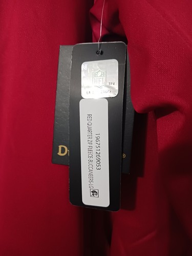 Tampa Bay Buccaneers Football Jacket NFL Quarter Zip Fleece Dunbrooke Men's Sz L - Picture 5 of 5