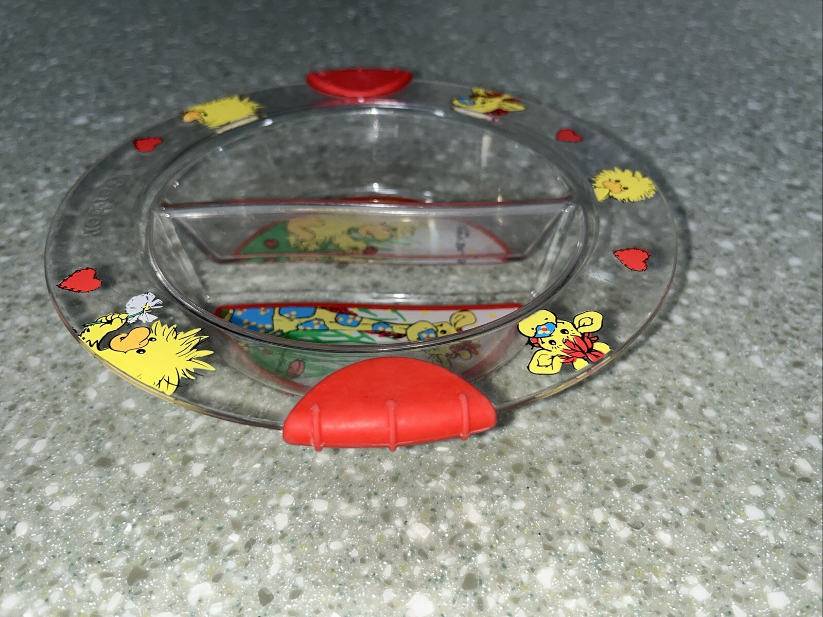 Little Suzy's Zoo Divided Dish Bowl with Gripper Handles Witzy & Friends Gerber