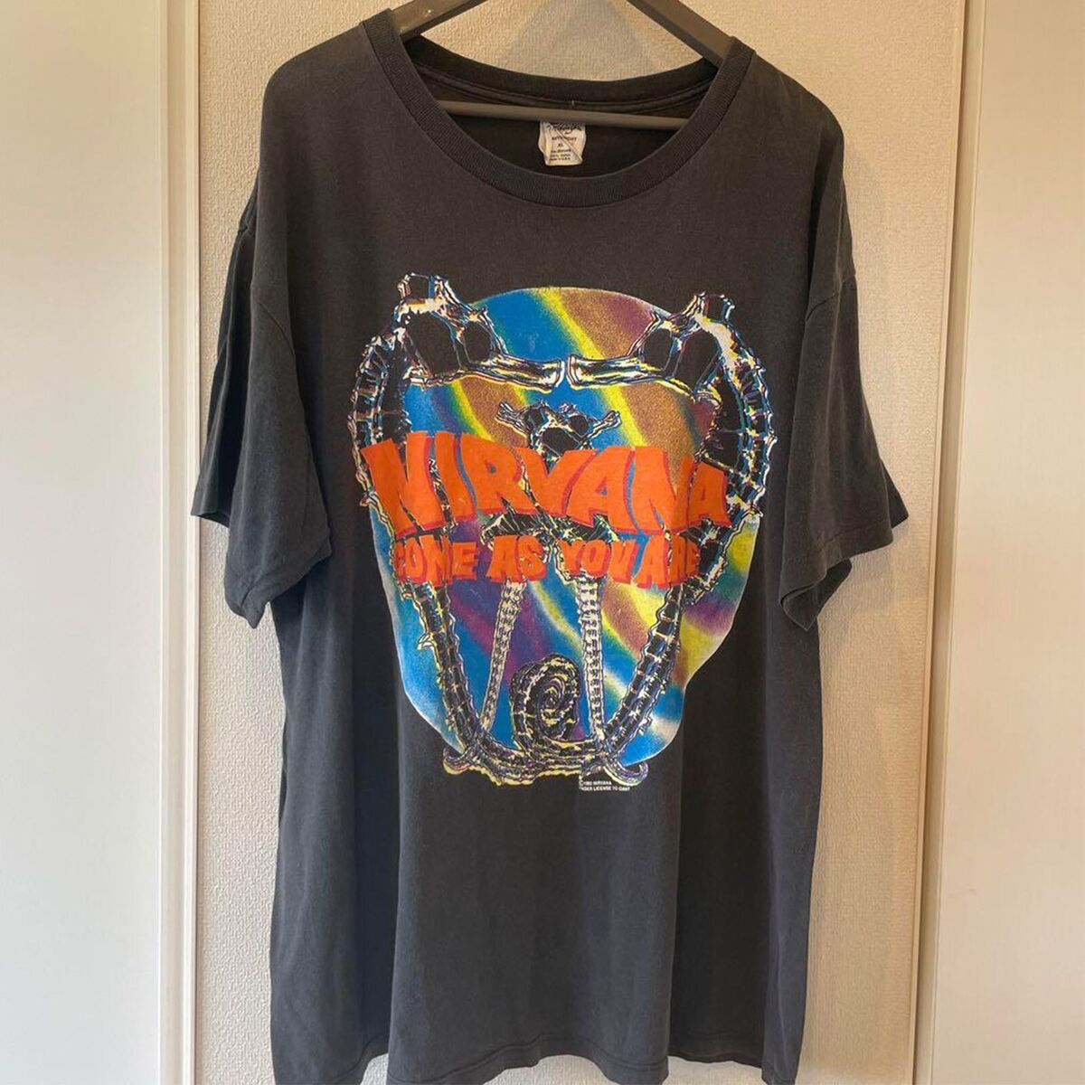 NIRVANA COME AS YOU ARE 90s Vintage Rock Band T-shirt Black NIRVANA COME AS YOU ARE 90s Vintage Rock Band T-shirt Black