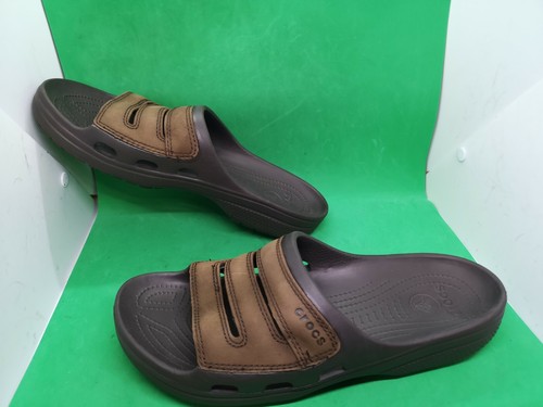 mens leather crocs size 11