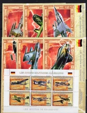 German Aviation /Planes /  German Flag - 1 sheet and 6 S/S  stamps MNH** Del.7