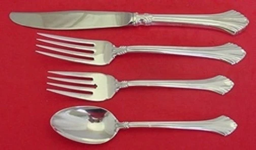 French Regency By Wallace Sterling Silver Regular Size Place Setting(s) 4pc - Image 2 of 4