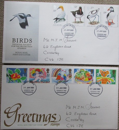 GB Stamps 9 Commemorative & 1 Definitive First Day Covers from 1989 - Picture 2 of 7