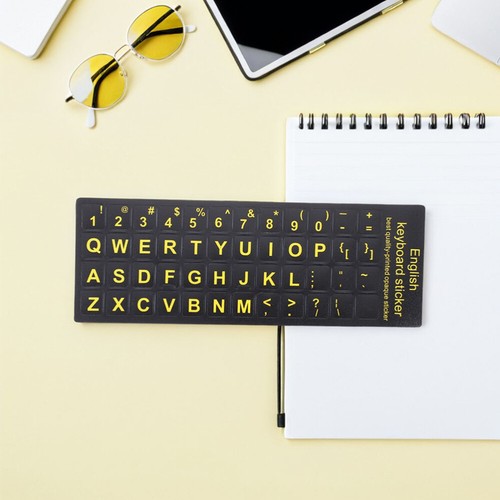 2 Pcs Keyboard Stickers Covers for Desktop English Alphabet Number - Afbeelding 3 van 12