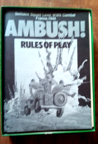 Vintage 1983 Victory Games AMBUSH! Solitaire Squad Level WWII France Game - Picture 3 of 8