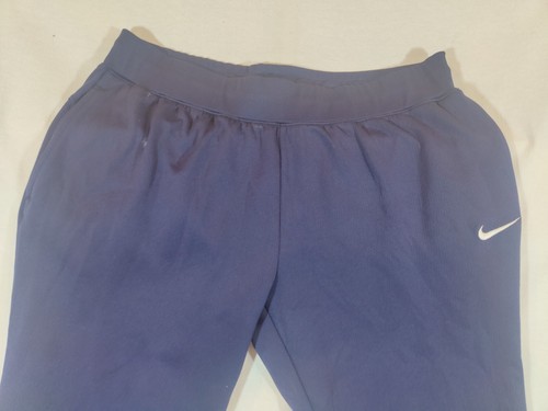 Nike Pants Girls Large 12-14 Flare Track Performance Logo Blue 100% Polyester - Picture 2 of 11