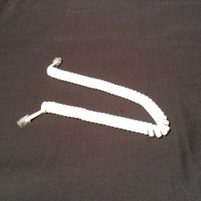 15 ft Telephone Handset Expandable Stretch Cord  Color White 