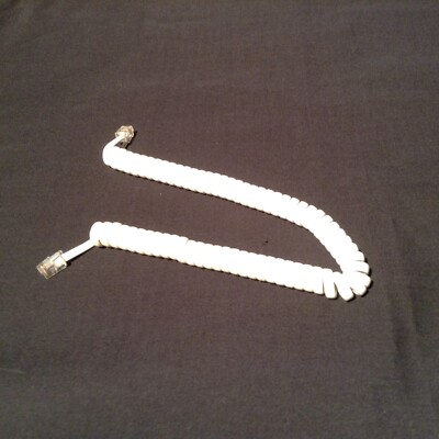 15 ft Telephone Handset Expandable Stretch Cord ( Color White ) | eBay