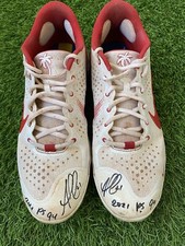 Ozzie Albies Atlanta Braves Game Used Cleats “2021 Postseason” Signed LOA