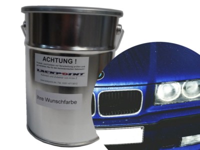 1 liter 1K car paint resin night blue 2 metallic matte color no clear coat!