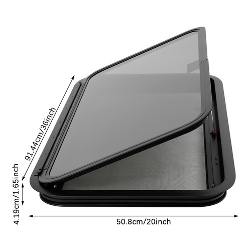 RV Exit Window Push Out Glass Camper Window Rectangular Venting Window 36*20 In - Foto 3 di 18
