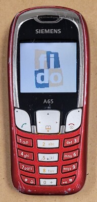 Siemens A Series A65 - Red and Black ( Fido Wireless ) Super Rare Cellular Phone