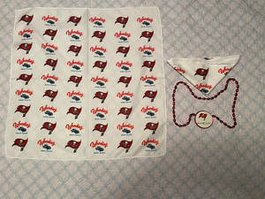 TAMPA BAY BUCCANNEERS BEADED NECKLACE AND BANDANNAS