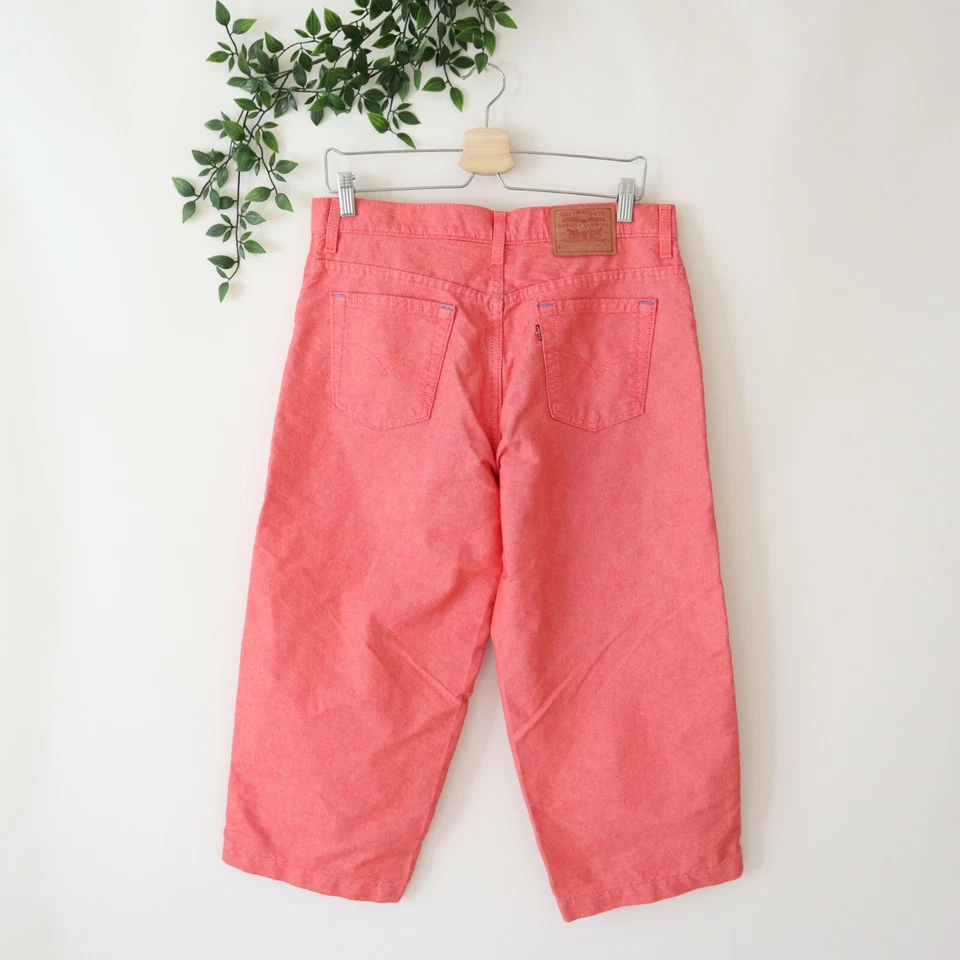 Pantalones de mezclilla Levi's 577 vintage años 90 para mujer calce suelto pierna recta talla 12 rojos Foto 2 de 4