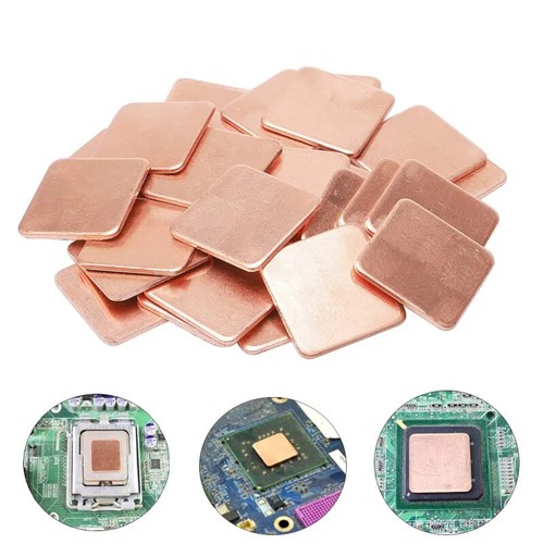 15x15mm/20x20mm Kupferplättchen Kupfer Coppers Heatsink CPU GPU VRAM 0.3-2mm - Picture 5 of 9