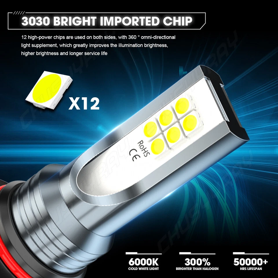 Para Toyota 4Runner 2003 2004 2005 - 6X Faro LED Hi-Lo + Kit de bombillas antiniebla Foto 3 de 4