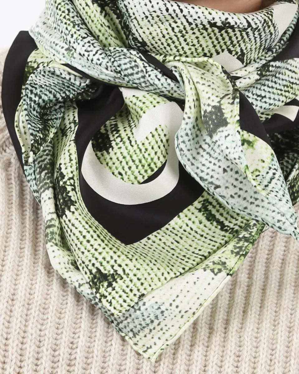 Ganni Silk Twill shawl Margarita eBay