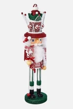 Kurt Adler 17" Hollywood Red Green White Christmas Hat Holiday Nutcracker HA0479