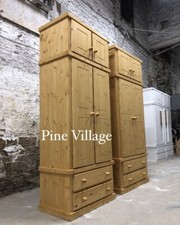 Aylesbury antique Pine X2 Double Wardrobes- Modern/Durable/ Long lasting