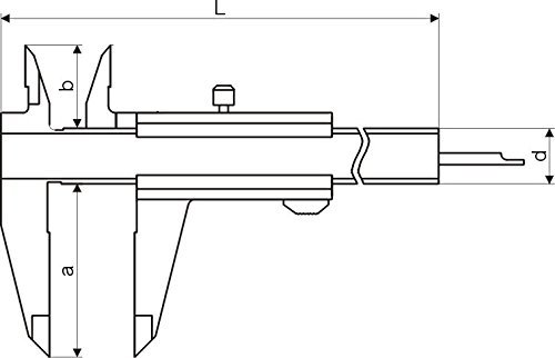 Produktbild von CNC Qualitäts-Messschieber 150 Mm Für Linkshänder – Mit Feststellschraube Nach DIN 862