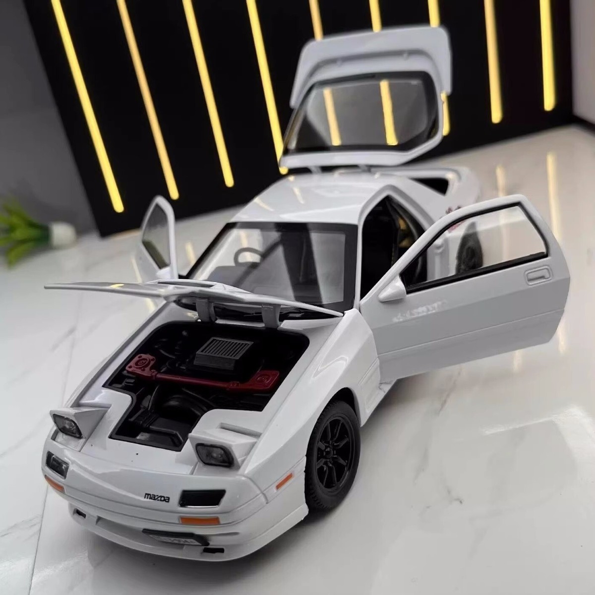 Mazda RX7-FC alloy vehicle model 1:24 white white | eBay