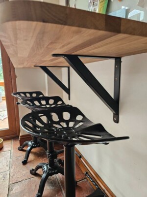 Frühstücksbar strapazierfähige Metallhalterung - Wandhalterung für Regal, Spülen